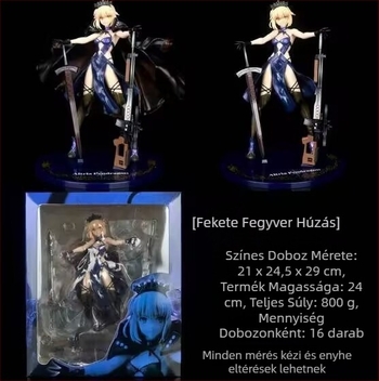 Anime Nagykereskedelem My King Hesseba Drawing Gun Black Buta figura modelldísz