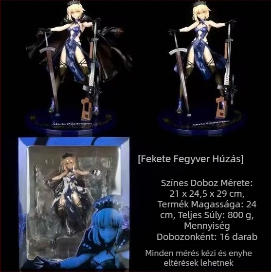 Anime Nagykereskedelem My King Hesseba Drawing Gun Black Buta figura modelldísz