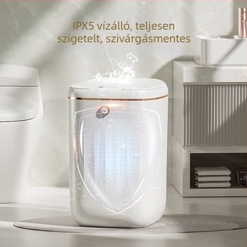 Okos szemetes, igényes megjelenéssel és automatikus érzékelővel, otthoni fürdőszobába és konyhába, nagyméretű, fedélérzékelővel, határokon átnyúló nagykereskedelem