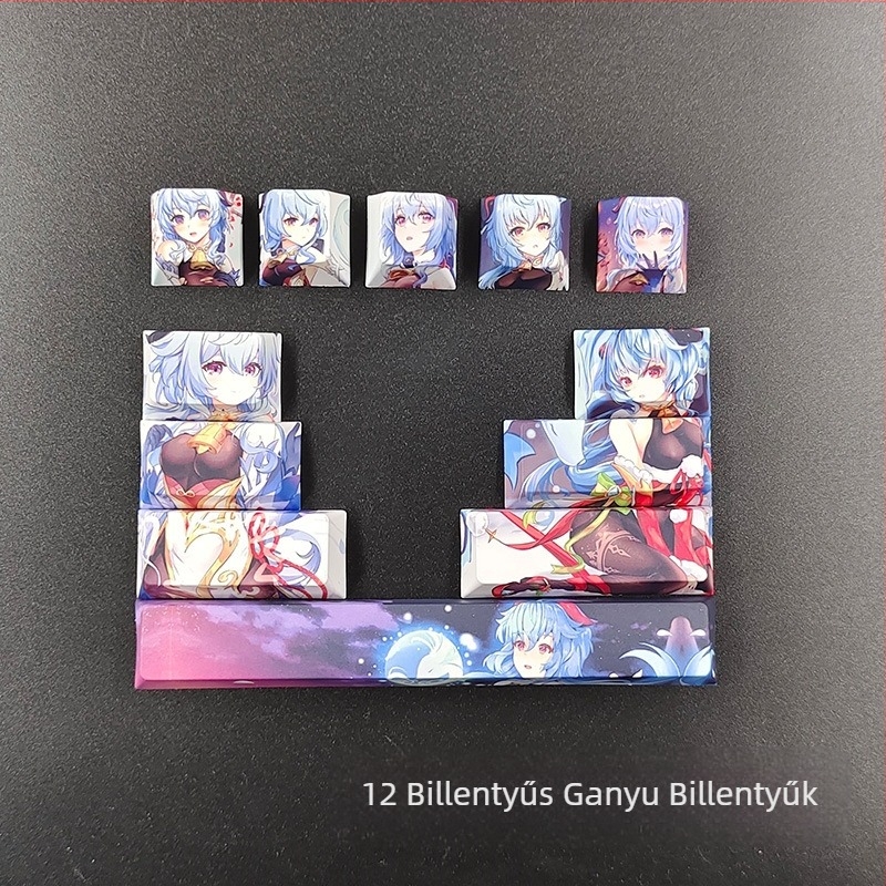 Kreatív kétdimenziós animációs billentyűsapka eredeti magas kulcs kirakós személyiség kulcssapka aranyos lány szél mechanikus billentyűzet billentyűsapka