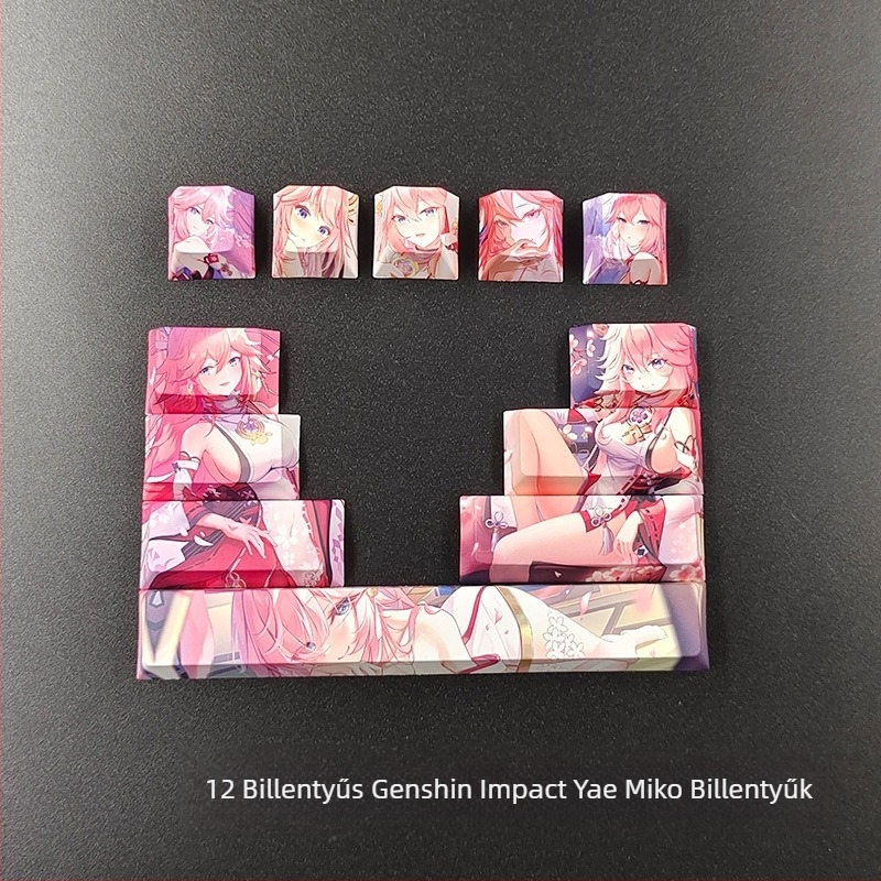 Kreatív kétdimenziós animációs billentyűsapka eredeti magas kulcs kirakós személyiség kulcssapka aranyos lány szél mechanikus billentyűzet billentyűsapka