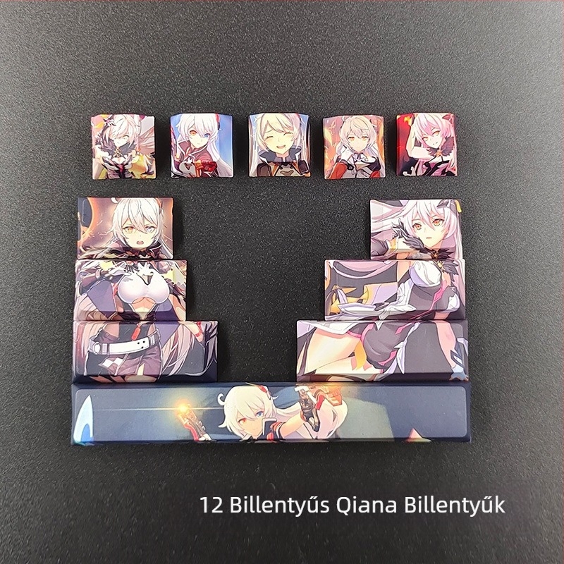 Kreatív kétdimenziós animációs billentyűsapka eredeti magas kulcs kirakós személyiség kulcssapka aranyos lány szél mechanikus billentyűzet billentyűsapka