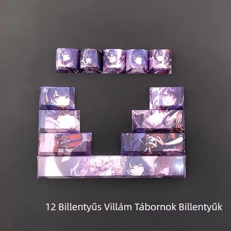 Kreatív kétdimenziós animációs billentyűsapka eredeti magas kulcs kirakós személyiség kulcssapka aranyos lány szél mechanikus billentyűzet billentyűsapka