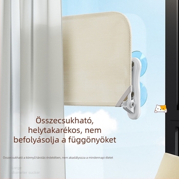 Macska ablakban használható függőágy szívócsészékkel, üvegből készült macskapihenő, balkonra tervezett függő mászókeret