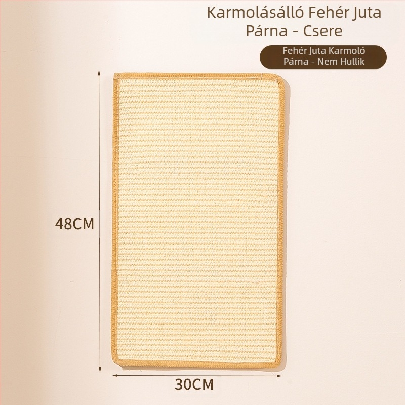 Szizál macskakaparó deszka, tömörfa, kopásálló és nem vedlő függőleges macskakaparó pad, macskakarom deszka, macskakaparó oszlop, szizál kötél macskajáték