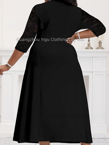Külkereskedelmi Határokon Átnyúló Új Termék Plus Size Divatos Ruha Női Egyszínű Elegáns Ruha Kerek Nyakú Rövid Ujjú Nyári Ruha Amazon
