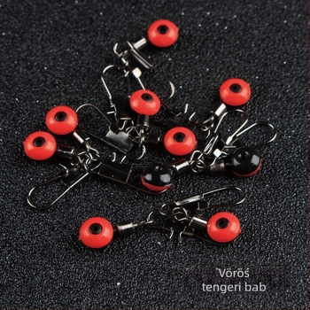 200 darabos háromszínű tengeri horgászbab gyöngykocka készlet, űrbab úszóülés készlet, 8 alakú gyűrű, tengerirúd bab összekötővel