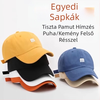 Egyedi sapkák, mosott pamut, szélesített nagyfejű baseball sapkák, hímzett logónyomtatás, egyedi készítésű puha tetős csúcsos sapkák férfiaknak és nőknek