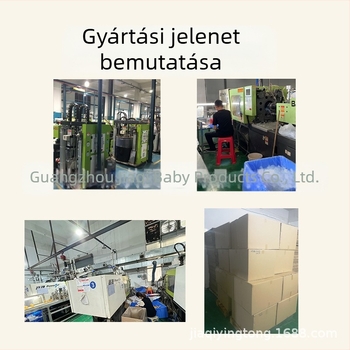 Magas hőmérsékletnek ellenálló, széles szájú műanyag szimuláció, anyatej cumisüveg, újszülöttek számára, puffadásgátló, repedésgátló fogantyúval