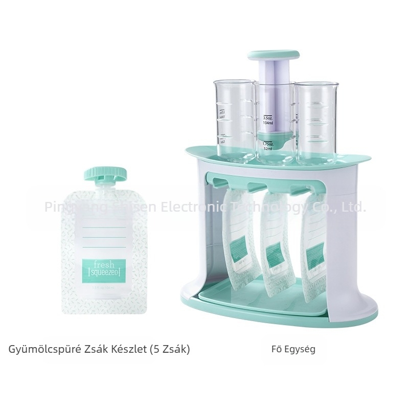 Gyermek püréprés háztartási konyhai adagoló étrend-kiegészítő készítő kézi bébiétel-kiegészítő tároló zacskó étrend-kiegészítő gép