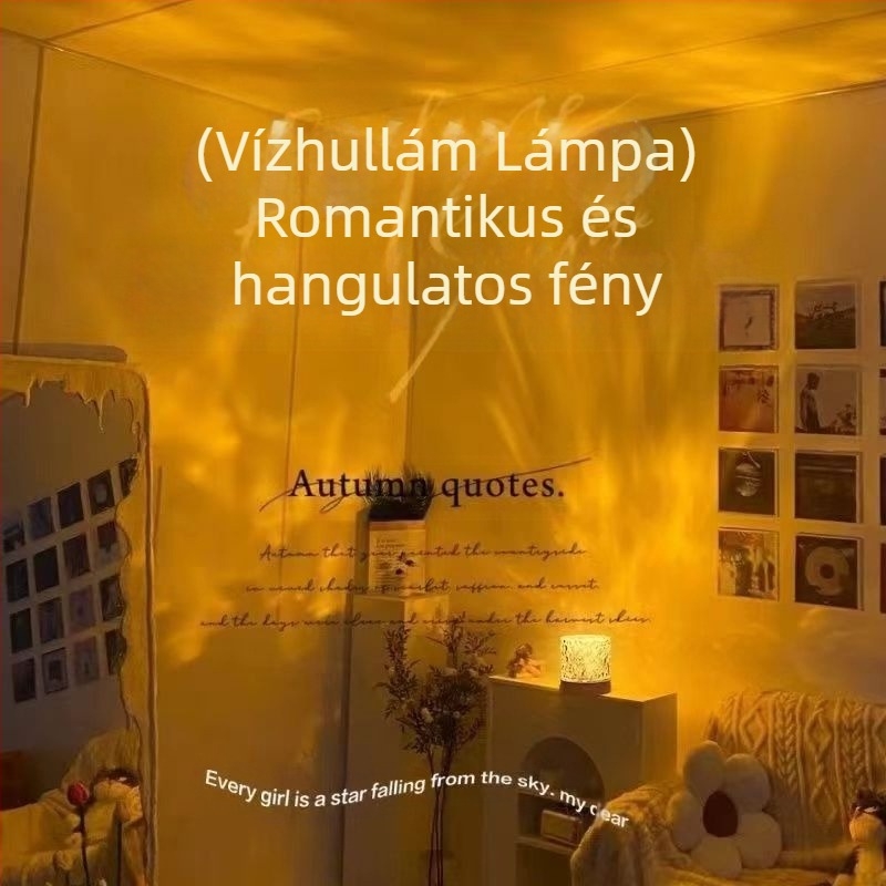 Rázza fel a kis piros könyv hangját USB hengeres vízfodrozódású, dinamikus, forgó légköri fénnyel, színes távirányítóval, bluetooth zenei fénnyel