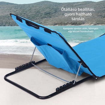 Kültéri strandszőnyeg boksz állítható összecsukható tároló napozóágy 145*47*40cm