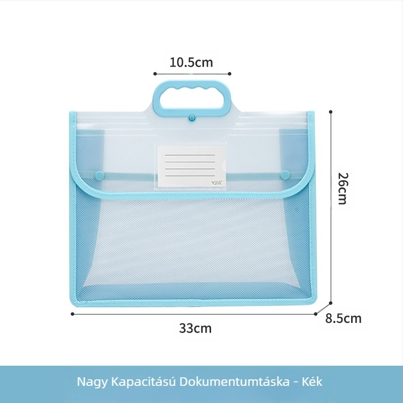 Átlátszó dokumentumtáska, vízálló PP patent tárolótáska, diákdolgozat papírtáska, nagy kapacitású A4-es információs táska, válltáska, oktatótáska