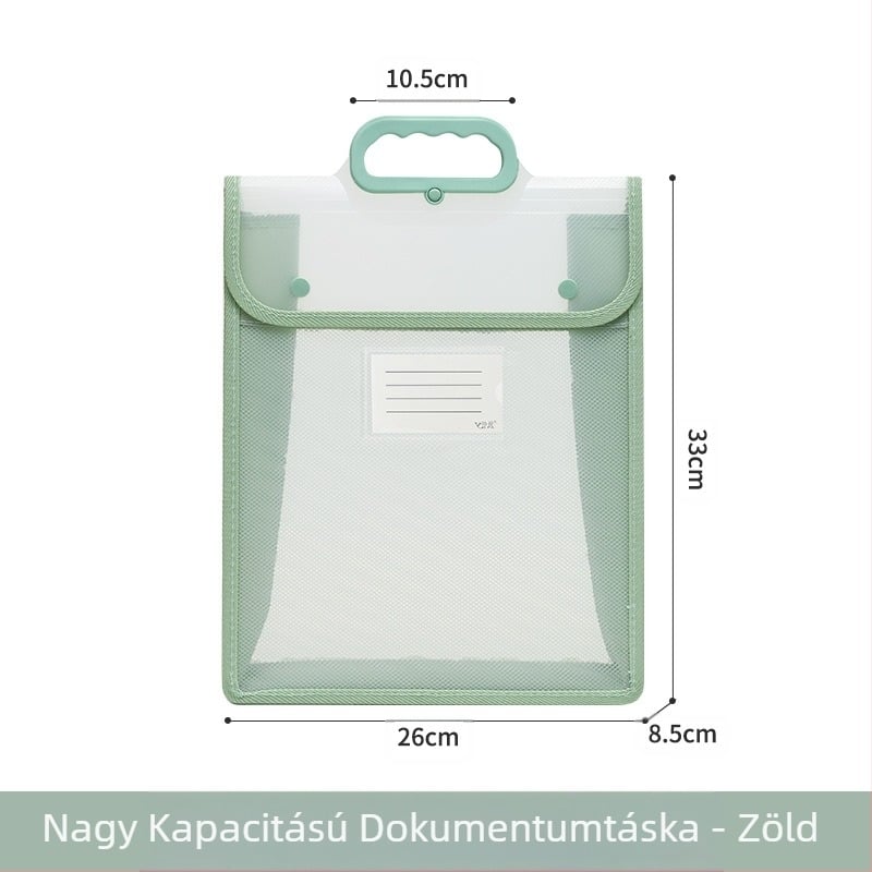 Átlátszó dokumentumtáska, vízálló PP patent tárolótáska, diákdolgozat papírtáska, nagy kapacitású A4-es információs táska, válltáska, oktatótáska