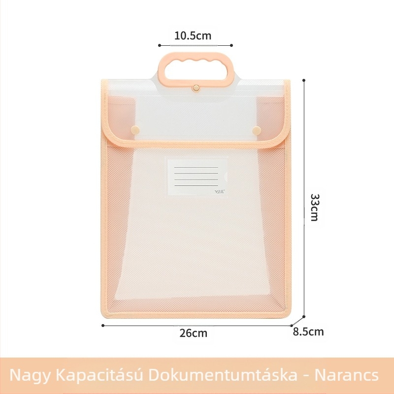 Átlátszó dokumentumtáska, vízálló PP patent tárolótáska, diákdolgozat papírtáska, nagy kapacitású A4-es információs táska, válltáska, oktatótáska