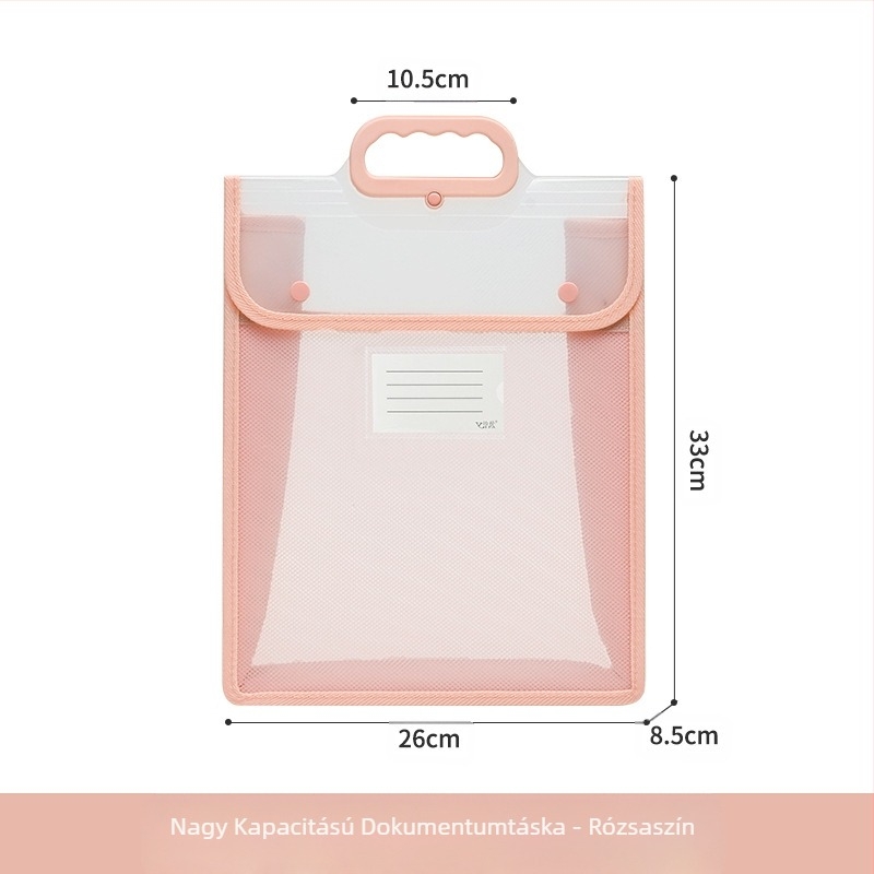 Átlátszó dokumentumtáska, vízálló PP patent tárolótáska, diákdolgozat papírtáska, nagy kapacitású A4-es információs táska, válltáska, oktatótáska