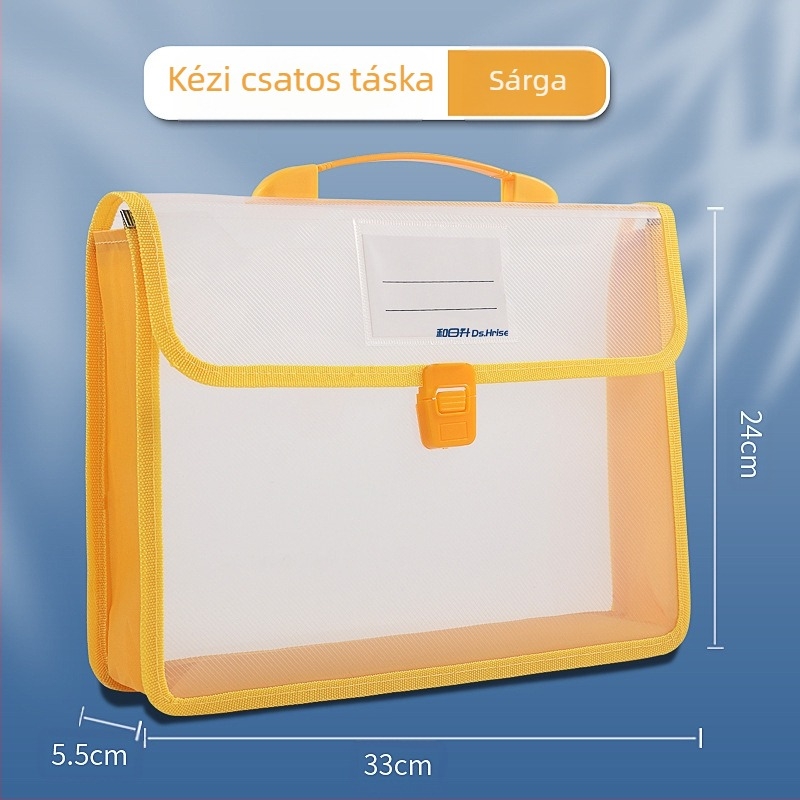 A4-es hordozható dokumentumtáska, információs táska, háromdimenziós, nagy kapacitású diákvizsga-dolgozat, tankönyv adattároló táska, vízálló, hordozható