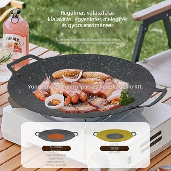Közvetlen értékesítés koreai grilllap maifan kő grilllap kültéri kemping teppanyaki tapadásmentes serpenyőlap nagykereskedelem