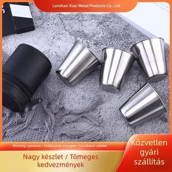Határokon átnyúló ellátás 70ml csiszolás rozsdamentes acél fehérboros pohár Amazon forró eladású kültéri hordozható kemping fém vizespohár