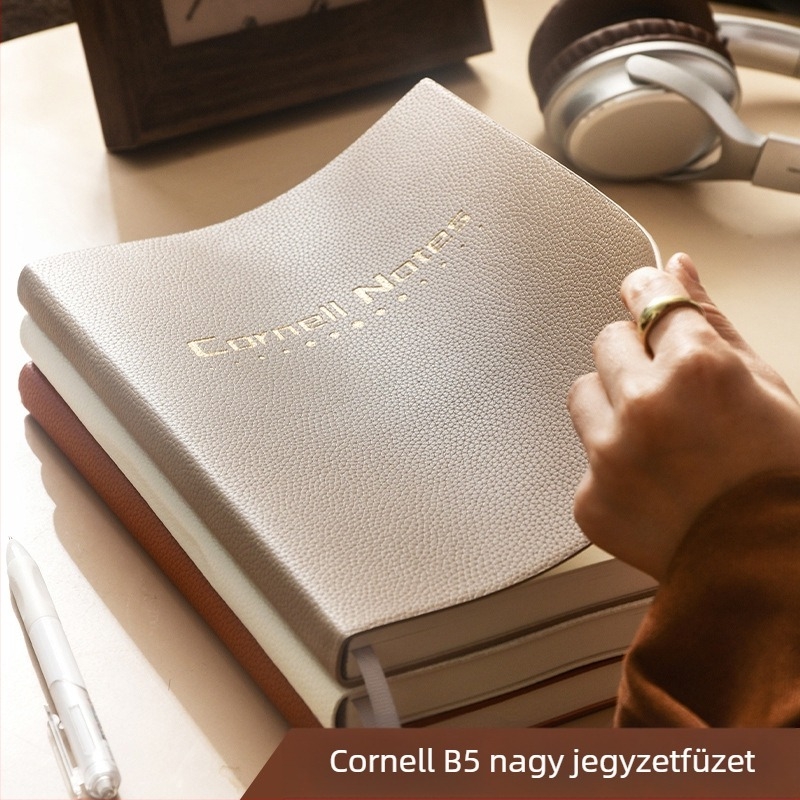 B5 Cornell vastagított nagy hatékonyságú 5r memória jegyzetfüzet nyomtatható logó rács vízszintes vonal jegyzettömb ismertető