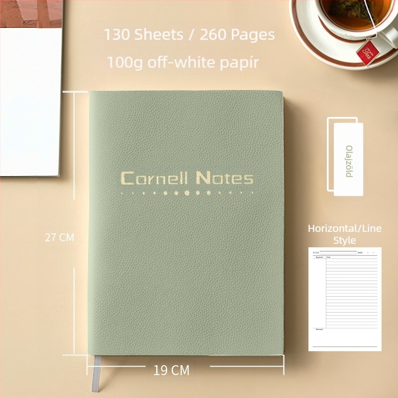 B5 Cornell vastagított nagy hatékonyságú 5r memória jegyzetfüzet nyomtatható logó rács vízszintes vonal jegyzettömb ismertető