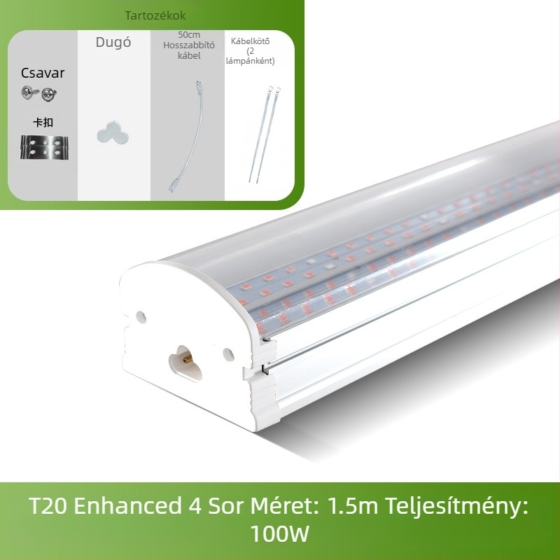 Növénylámpa T20 teljes spektrumú növekedési lámpa pozsgás lámpa zöld növény kiegészítő fény LED virágnövény növekedési lámpa