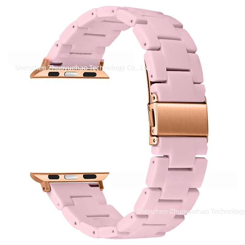 Apple Watch9 Apple Resin szíj + PC gyémánt kétszínű tok iWatch All-In-One szetthez alkalmas