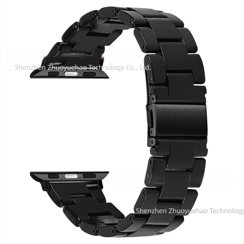 Apple Watch9 Apple Resin szíj + PC gyémánt kétszínű tok iWatch All-In-One szetthez alkalmas