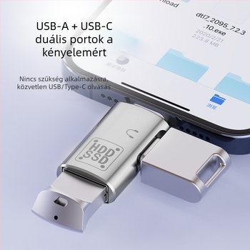 Alkalmas Apple mobiltelefon-adapterhez C típusú USB-ről kettő az egyben PD15W töltő-adatátviteli adapterhez