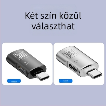 Alkalmas Apple mobiltelefon-adapterhez C típusú USB-ről kettő az egyben PD15W töltő-adatátviteli adapterhez