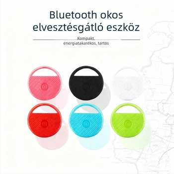 Bluetooth 5.0 alacsony fogyasztású, kétirányú riasztó, kulcstartó-követő, hordozható, veszteséggátló eszköz