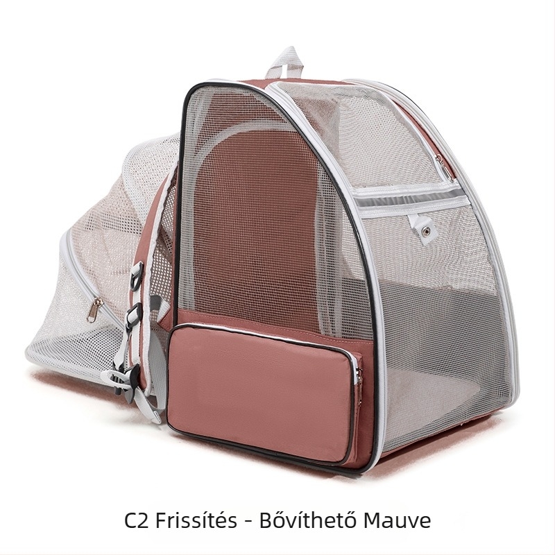 Határokon átnyúló lélegző kisállat hátizsák, bővíthető, összecsukható kisállat táska, macska hátizsák, kirándulásra hordozható, hordozható hátizsák, macska iskolatáska