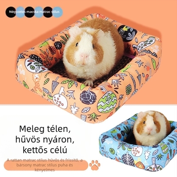 Nyári macskafészek hűvös fészek macskaszőnyeg rattan szőnyeg kennel közepes és kis kutyáknak teddy kisállat ágy jégfészek macska kellékek