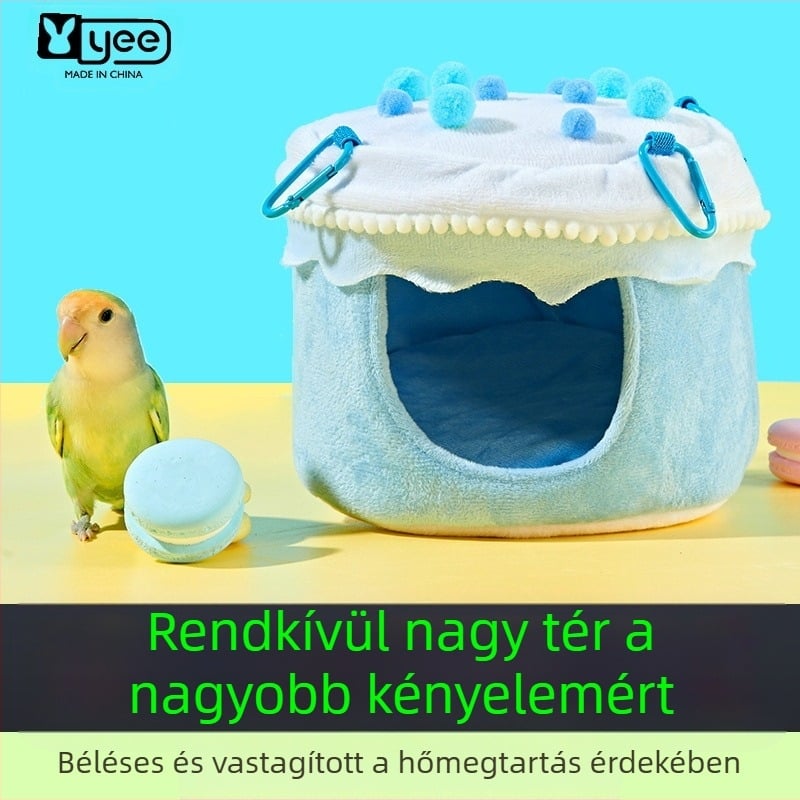 Yee papagáj torta madárfészek pamut téli tigrisbőr bazsarózsa xuanfeng meleg alvófészek függőágy függő madárfészek speciális kellékek