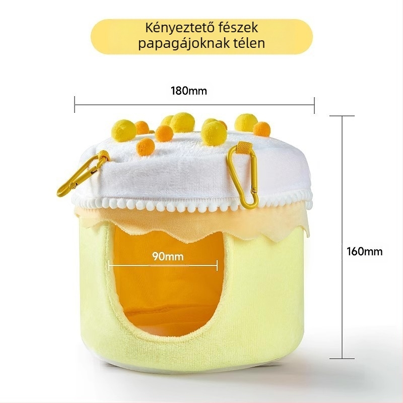 Yee papagáj torta madárfészek pamut téli tigrisbőr bazsarózsa xuanfeng meleg alvófészek függőágy függő madárfészek speciális kellékek