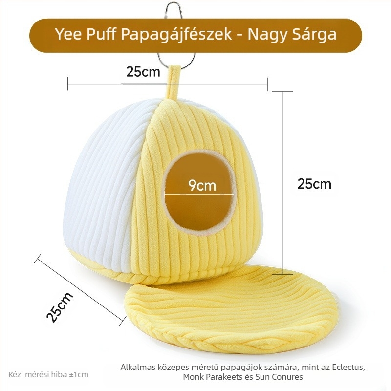 Yee papagáj torta madárfészek pamut téli tigrisbőr bazsarózsa xuanfeng meleg alvófészek függőágy függő madárfészek speciális kellékek