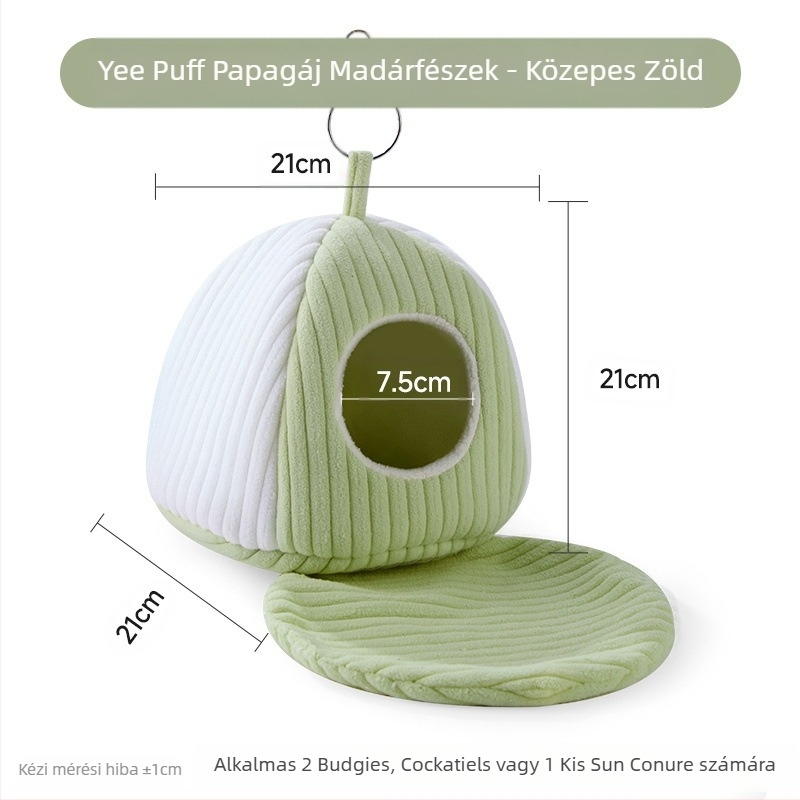 Yee papagáj torta madárfészek pamut téli tigrisbőr bazsarózsa xuanfeng meleg alvófészek függőágy függő madárfészek speciális kellékek