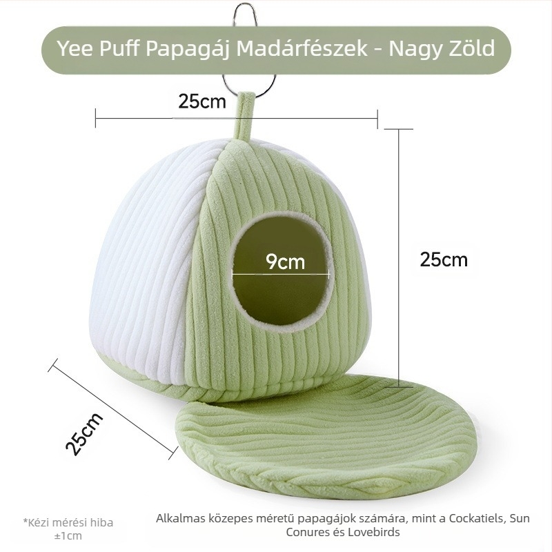 Yee papagáj torta madárfészek pamut téli tigrisbőr bazsarózsa xuanfeng meleg alvófészek függőágy függő madárfészek speciális kellékek