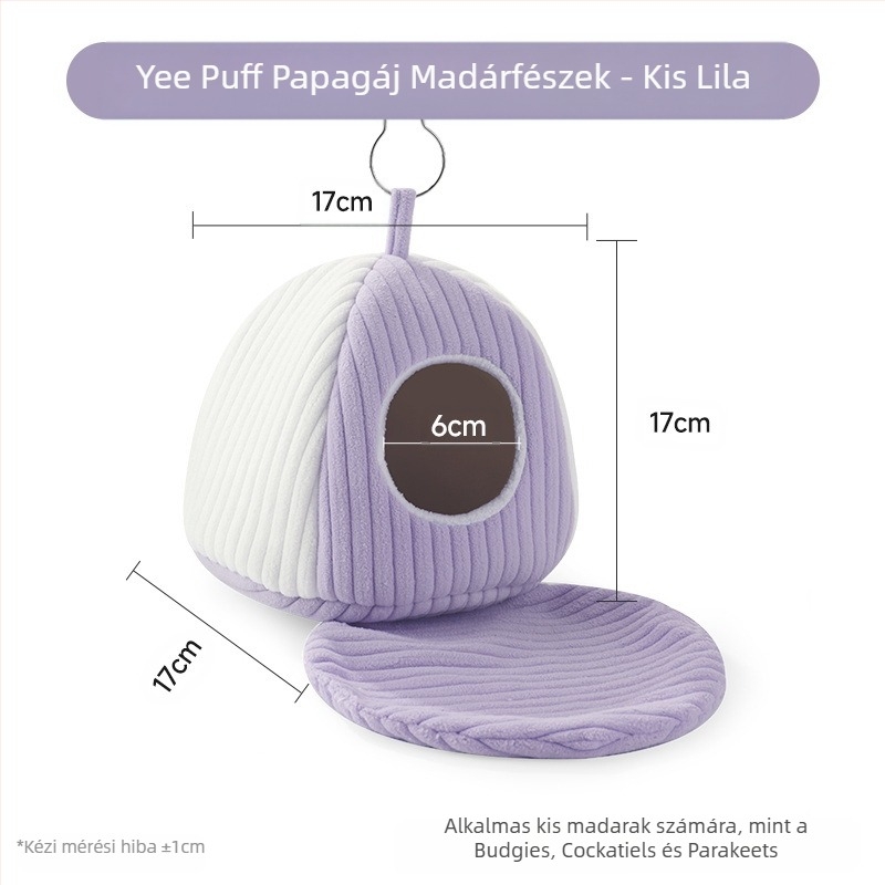 Yee papagáj torta madárfészek pamut téli tigrisbőr bazsarózsa xuanfeng meleg alvófészek függőágy függő madárfészek speciális kellékek