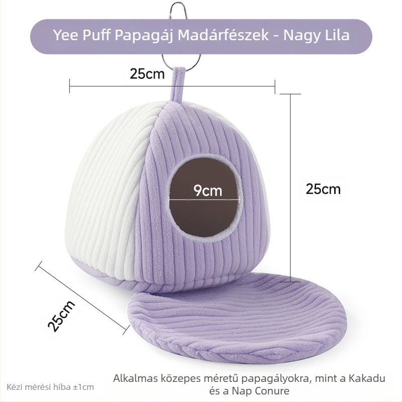 Yee papagáj torta madárfészek pamut téli tigrisbőr bazsarózsa xuanfeng meleg alvófészek függőágy függő madárfészek speciális kellékek