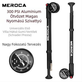 MEROCA lengéscsillapító nagynyomású pumpa kerékpár pneumatikus első villa hátsó hólyag hordozható légpumpa 300PSI
