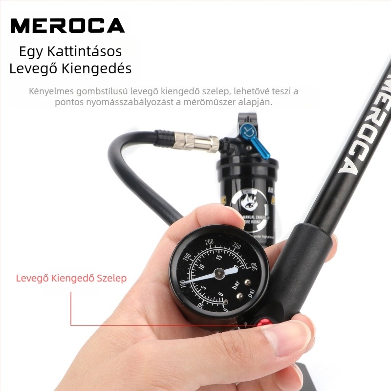 MEROCA lengéscsillapító nagynyomású pumpa kerékpár pneumatikus első villa hátsó hólyag hordozható légpumpa 300PSI