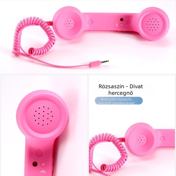 Határokon átnyúló retro mobiltelefon fülhallgató divatos határ menti fejhallgató mikrofon klassz telefon fülhallgató terhes nőknek, eladó