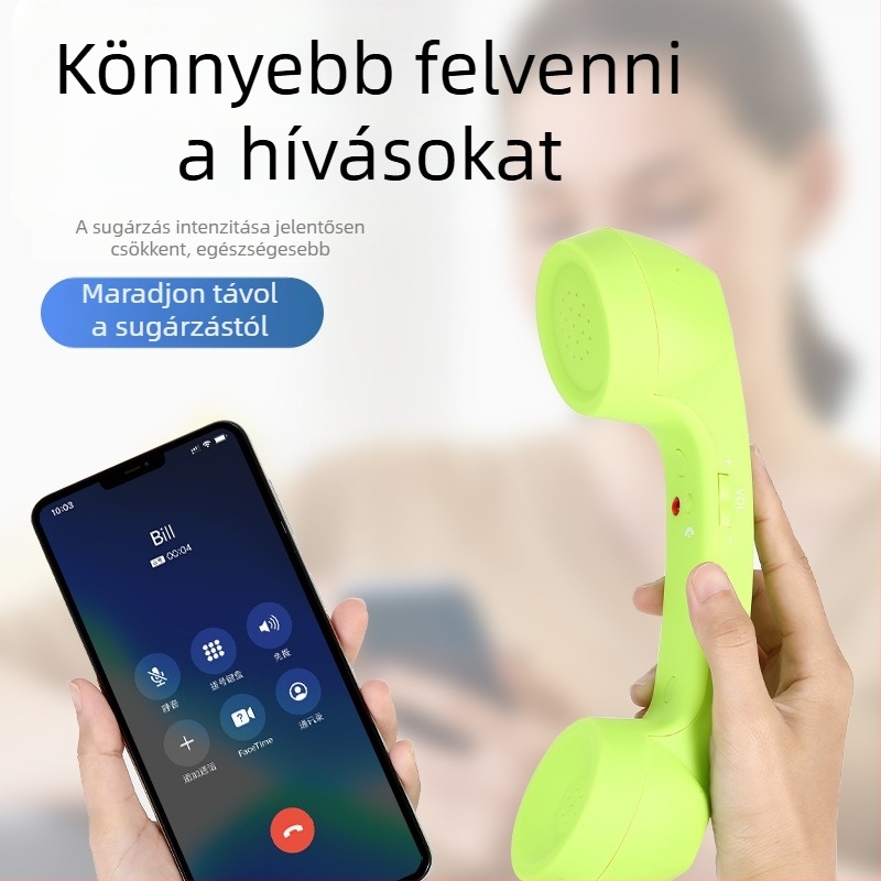 Határokon átnyúló retro mobiltelefon fülhallgató divatos határ menti fejhallgató mikrofon klassz telefon fülhallgató terhes nőknek, eladó