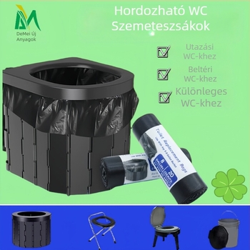 Mobil WC-tisztító zsák Eldobható WC-különlegesség terhes nőknek és időseknek WC-lebomló, vastagított szemeteszsák