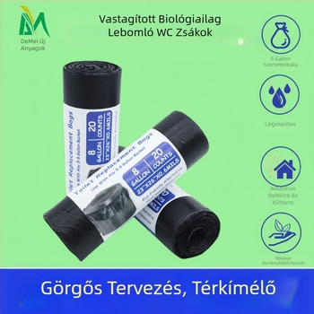 Mobil WC-tisztító zsák Eldobható WC-különlegesség terhes nőknek és időseknek WC-lebomló, vastagított szemeteszsák