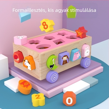 Kirakó 1-3 és fél éveseknek Korai nevelés Kirakó Agyserkentő Babajátékok Fiúknak és Lányoknak, Kisgyermekeknek Formázó Építőkockák