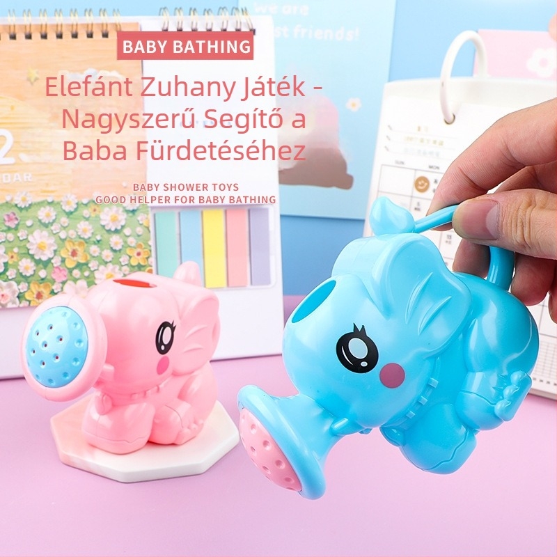 Kis elefánt zuhany baba fürdőjáték gyerek baba öntözőpalack fürdőspray sampon pohár vízjáték elefánt zuhany