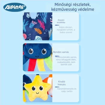 Aipinqi újszülött óceánágy wrap baba korai nevelés ágy függő játék babakocsi medál