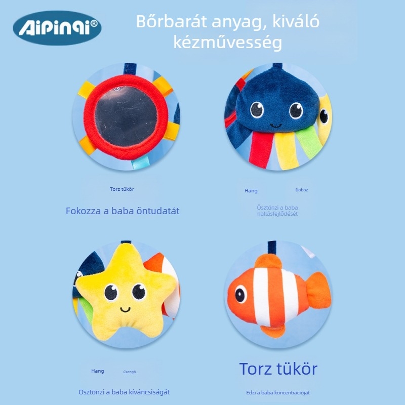 Aipinqi újszülött óceánágy wrap baba korai nevelés ágy függő játék babakocsi medál